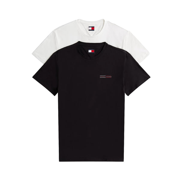 Tommy Jeans 2 Pack Slim T-Shirts Ecru/Black