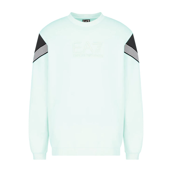 EA7 Emporio Armani Visibility 7 Lines Sweatshirt Pale Blue Mint