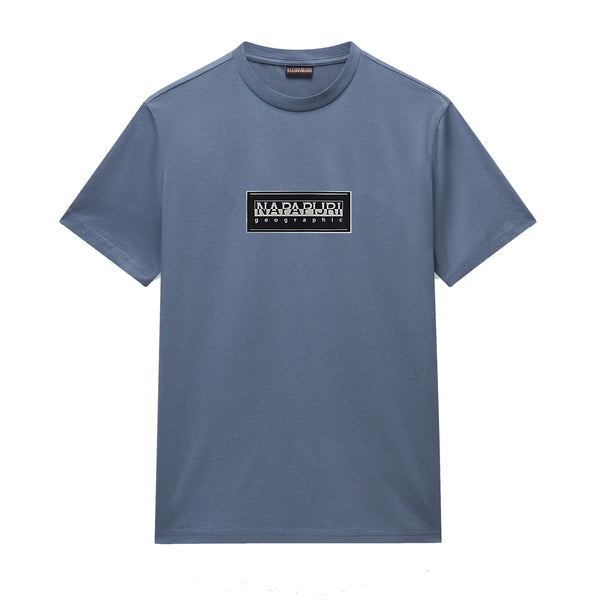 Napapijri S Box Logo T-Shirt Stormy Weather