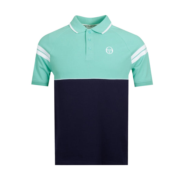 Sergio Tacchini Cambio Polo Shirt Pool Blue/Maritime Blue/White