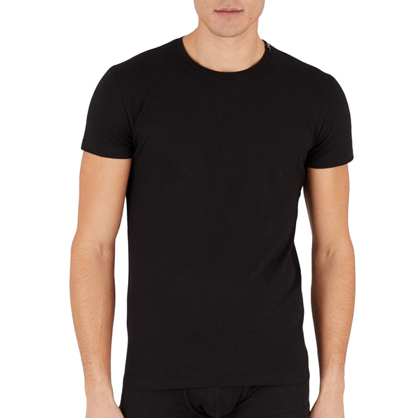 Emporio Armani Iconic Lounge Stretch Piquet T-Shirt Black