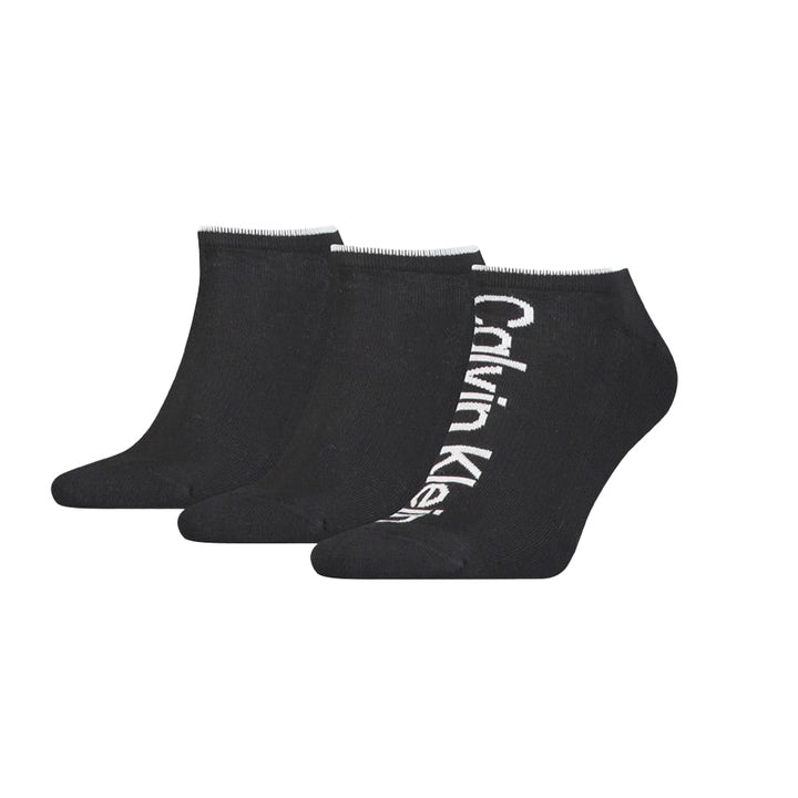 Calvin Klein Sneaker 3 Pack Socks Black-One size-SPIRALSEVEN DESIGNER MENSWEAR UK