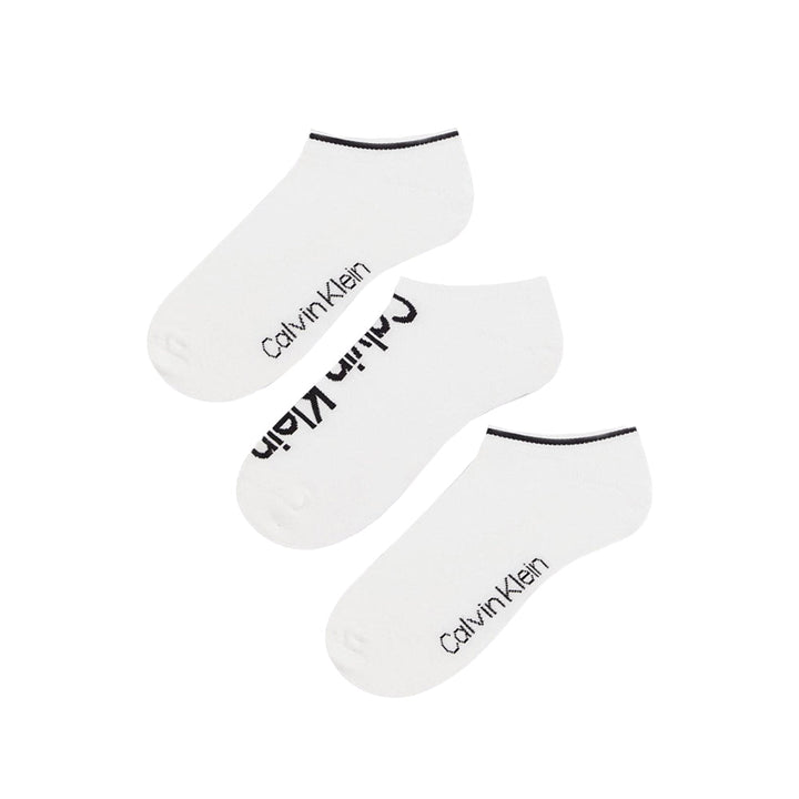 Calvin Klein Sneaker 3 Pack Socks White-One size-SPIRALSEVEN DESIGNER MENSWEAR UK