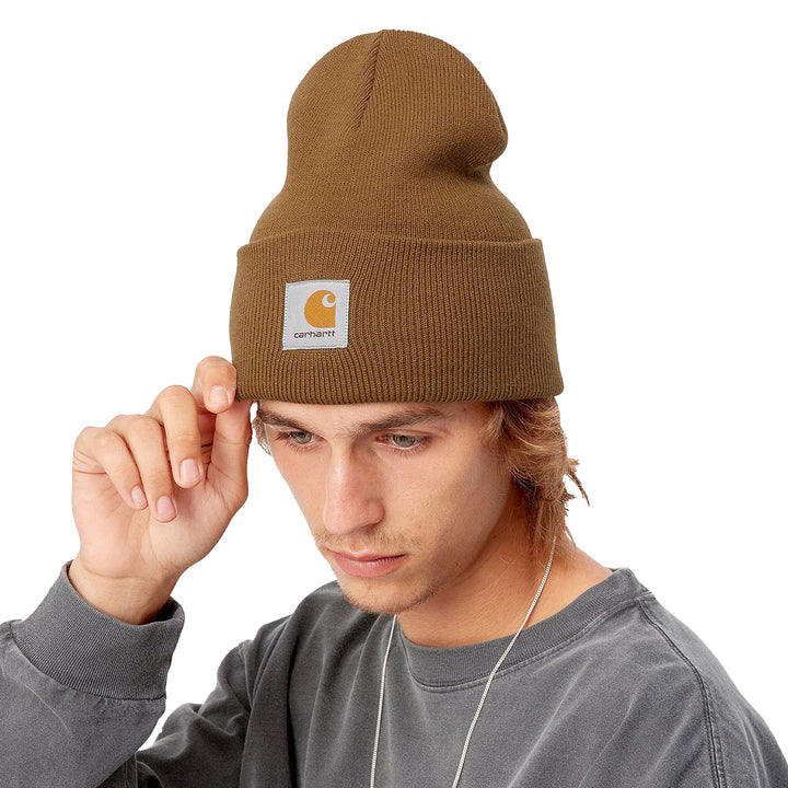 Carhartt WIP Acrylic Watch Beanie Hat Hamilton Brown-One size-SPIRALSEVEN DESIGNER MENSWEAR UK