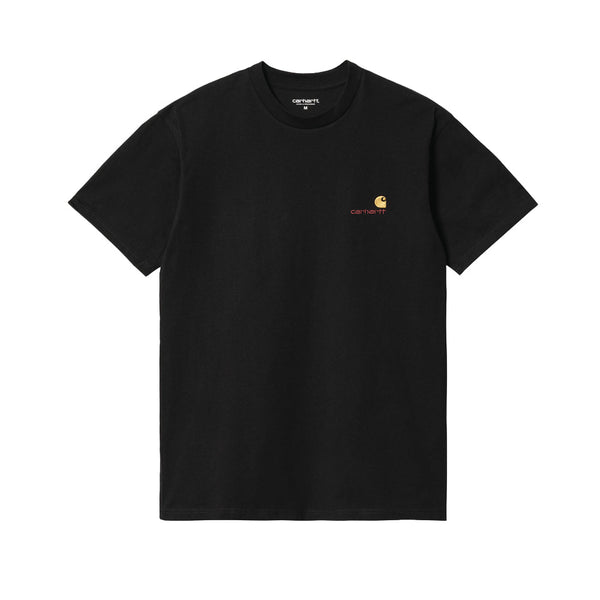 Carhartt WIP American Script T-Shirt Black-SPIRALSEVEN DESIGNER MENSWEAR UK