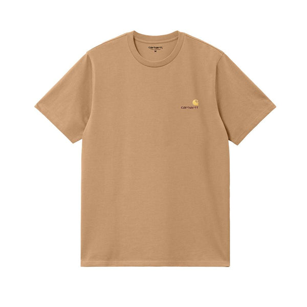 Carhartt WIP American Script T-Shirt Peanut-SPIRALSEVEN DESIGNER MENSWEAR UK