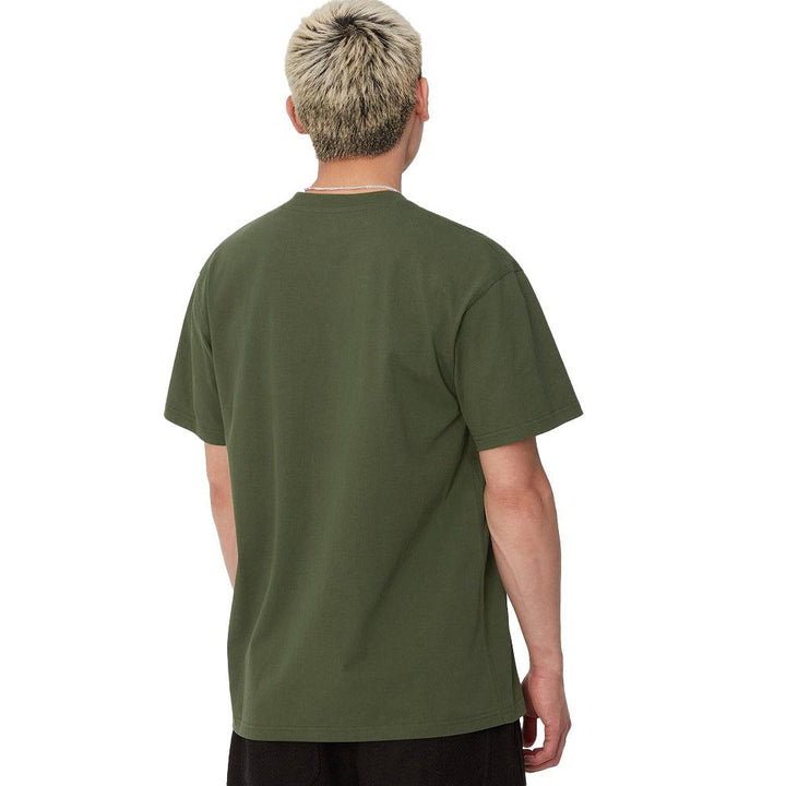 Carhartt WIP American Script T-Shirt Tarragon-SPIRALSEVEN DESIGNER MENSWEAR UK