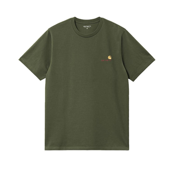 Carhartt WIP American Script T-Shirt Tarragon-SPIRALSEVEN DESIGNER MENSWEAR UK