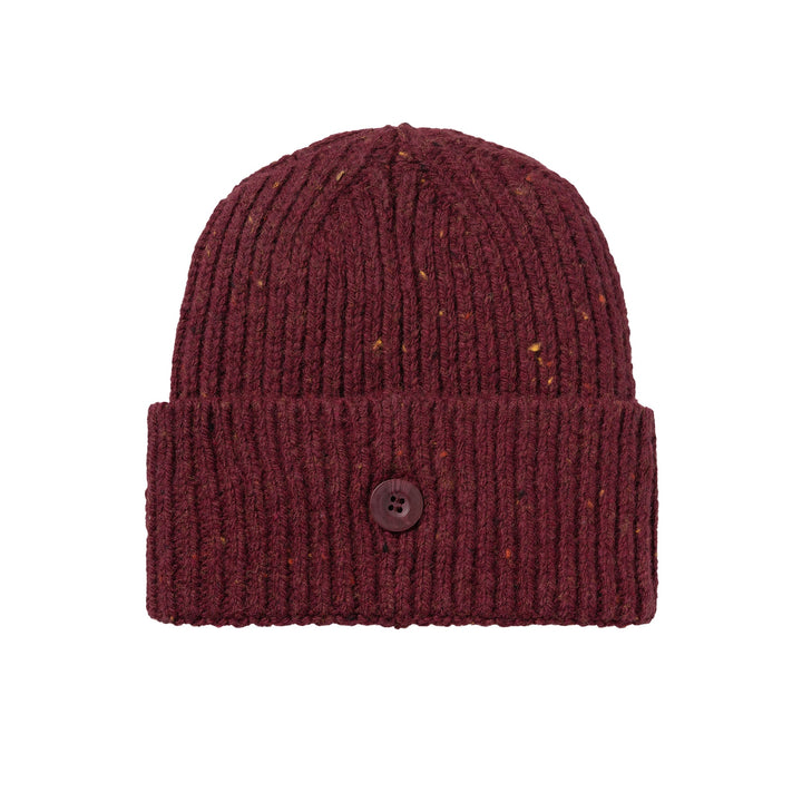 Carhartt WIP Anglistic Beanie Hat Speckled Malbec-One size-SPIRALSEVEN DESIGNER MENSWEAR UK