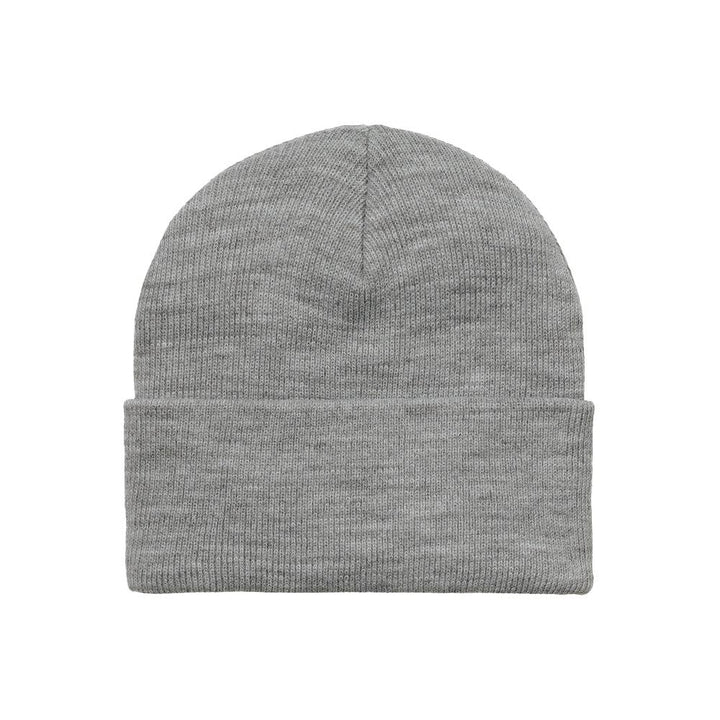 Carhartt WIP Chase Beanie Hat Grey Heather/Gold-One size-SPIRALSEVEN DESIGNER MENSWEAR UK