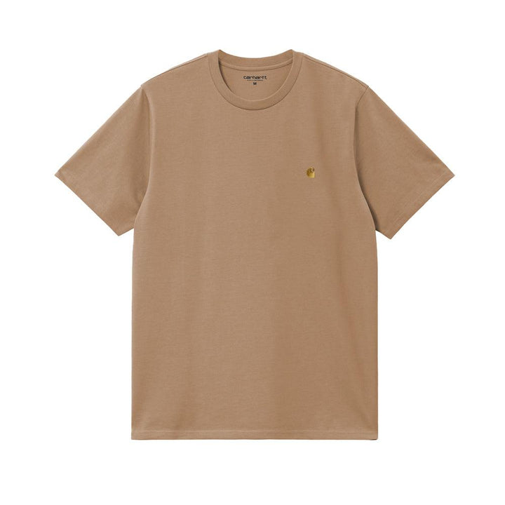 Carhartt WIP Chase T-Shirt Peanut/Gold-SPIRALSEVEN DESIGNER MENSWEAR UK