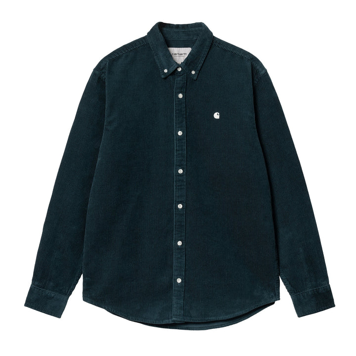 Carhartt WIP Cord Madison Shirt Duck Blue/Wax-SPIRALSEVEN DESIGNER MENSWEAR UK