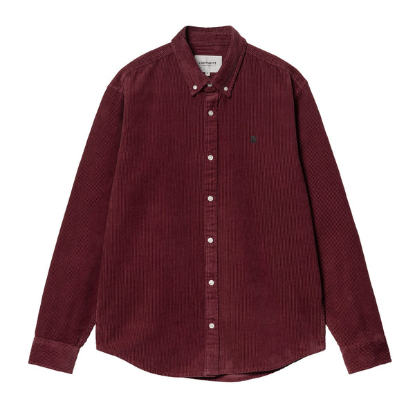 Carhartt WIP Cord Madison Shirt Malbec/Black-SPIRALSEVEN DESIGNER MENSWEAR UK