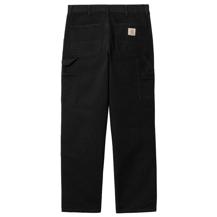 Carhartt WIP Double Knee Pant - Black Aged Canvas-SPIRALSEVEN DESIGNER MENSWEAR UK