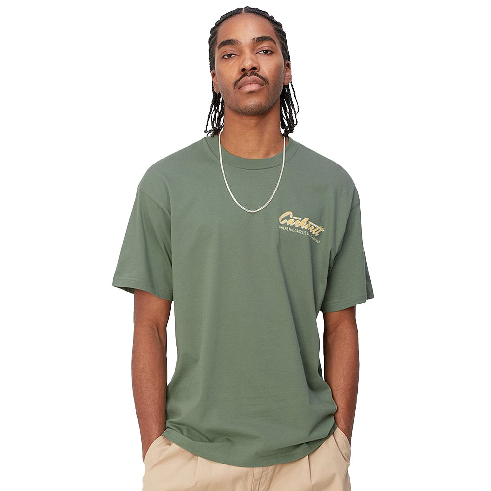 Carhartt WIP Green Grass T-Shirt Park-SPIRALSEVEN DESIGNER MENSWEAR UK