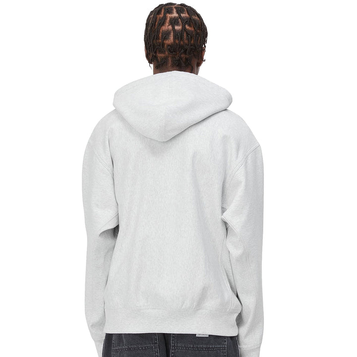 Carhartt WIP Hooded American Script Sweatshirt Ash Heather-SPIRALSEVEN DESIGNER MENSWEAR UK