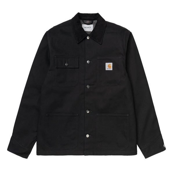 Carhartt WIP Michigan Coat Winter Black/Black Rigid-SPIRALSEVEN DESIGNER MENSWEAR UK