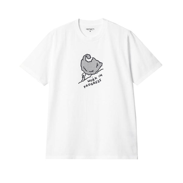 Carhartt WIP Move On Up T-Shirt White/Black-SPIRALSEVEN DESIGNER MENSWEAR UK