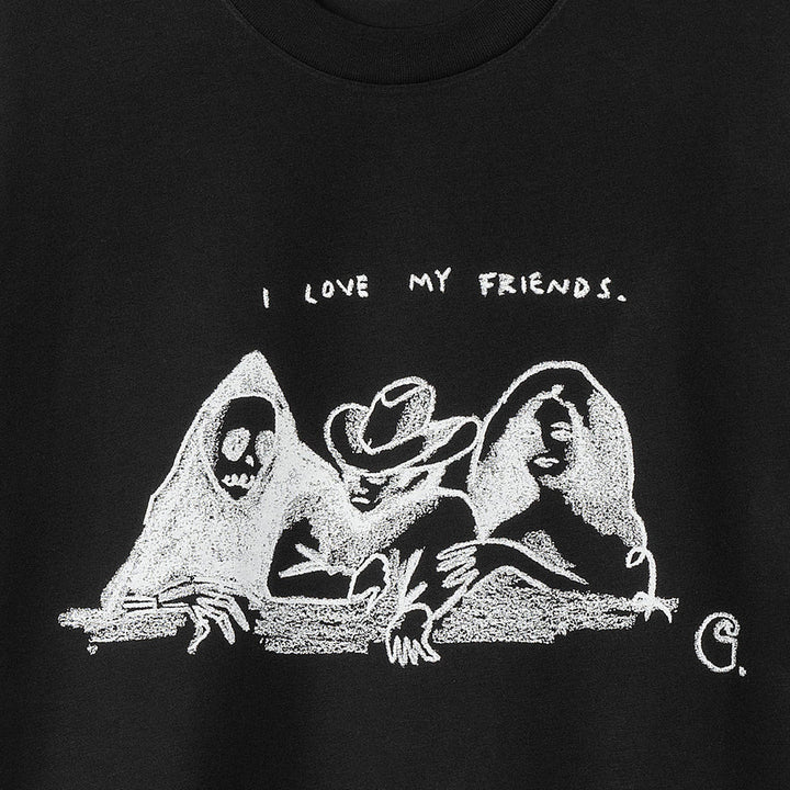 Carhartt WIP Pepe Friends T-Shirt Black/White-SPIRALSEVEN DESIGNER MENSWEAR UK