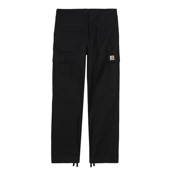 Carhartt WIP Regular Cargo Pant Black Rinsed-SPIRALSEVEN DESIGNER MENSWEAR UK