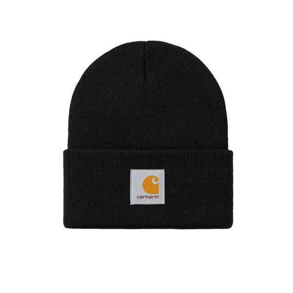 Carhartt WIP Short Watch Beanie Hat Black-One size-SPIRALSEVEN DESIGNER MENSWEAR UK