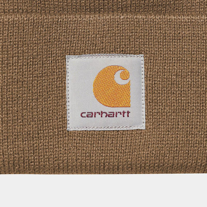 Carhartt WIP Short Watch Beanie Hat Chocolate-One size-SPIRALSEVEN DESIGNER MENSWEAR UK