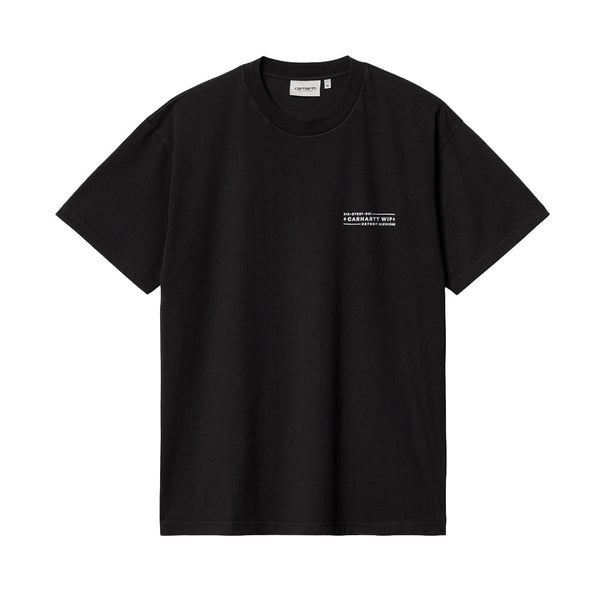 Carhartt WIP Stamp T-Shirt Black/White Stone Washed-SPIRALSEVEN DESIGNER MENSWEAR UK