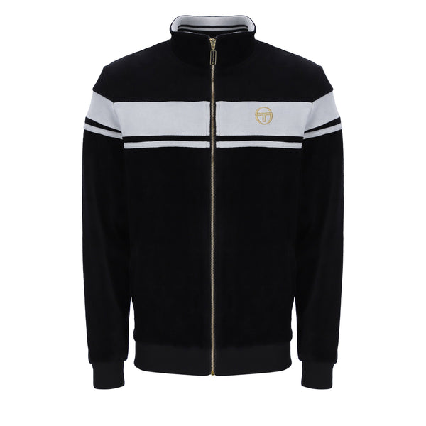 Sergio Tacchini Damarindo Velour Track Top Jacket Black