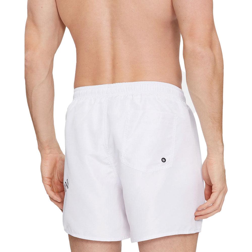 EA7 Emporio Armani ASV Oversized Logo Swim Shorts - White-SPIRALSEVEN DESIGNER MENSWEAR UK