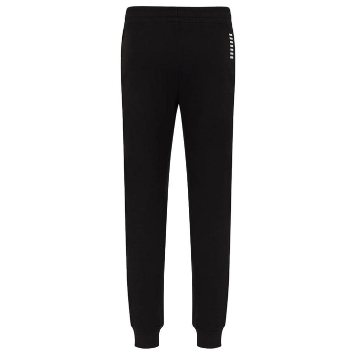 EA7 Emporio Armani Logo Series Cotton Blend Joggers Black-SPIRALSEVEN DESIGNER MENSWEAR UK