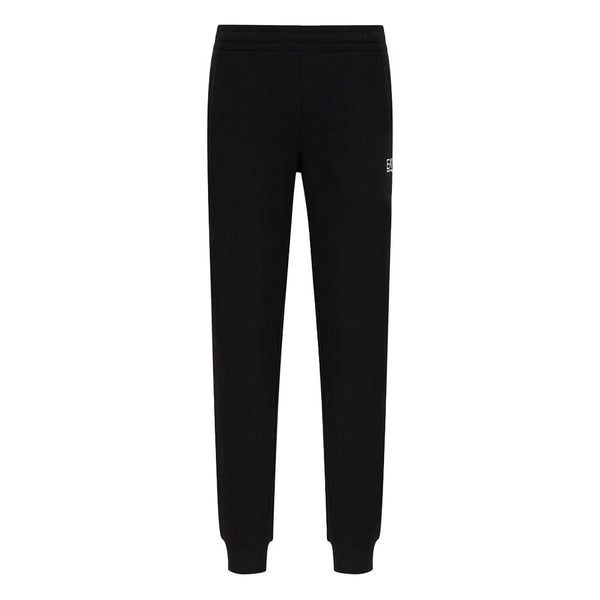 EA7 Emporio Armani Logo Series Cotton Blend Joggers Black-SPIRALSEVEN DESIGNER MENSWEAR UK