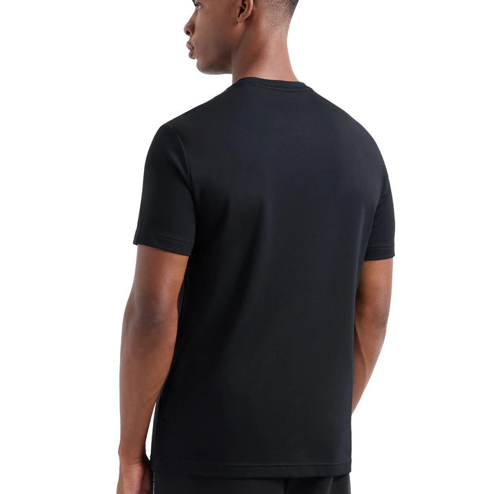 EA7 Emporio Armani Logo Series Stretch Viscose Blend T-Shirt Black-SPIRALSEVEN DESIGNER MENSWEAR UK