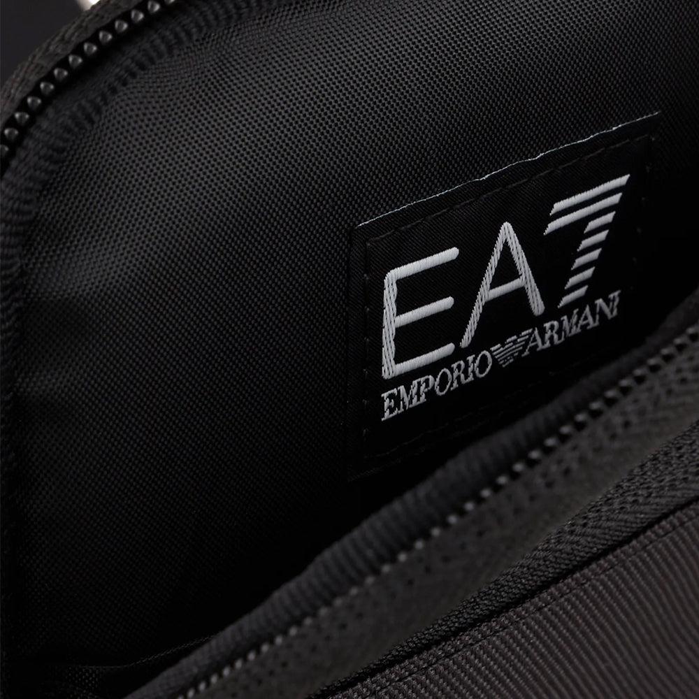 EA7 Emporio Armani Recycled Fabric Train Core Mini Bag - Black/Gold-One Size-SPIRALSEVEN DESIGNER MENSWEAR UK