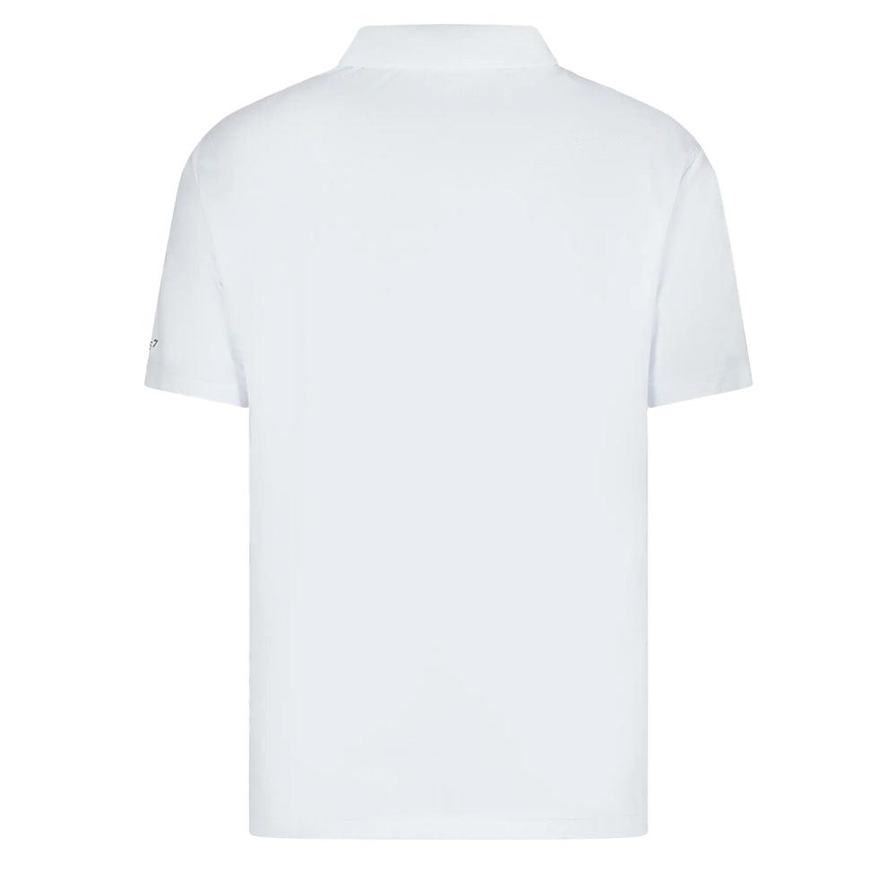 EA7 Emporio Armani Tennis Pro Technical Polo Shirt - White-SPIRALSEVEN DESIGNER MENSWEAR UK