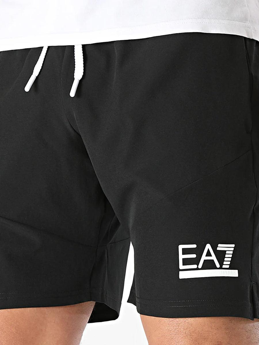 EA7 Emporio Armani Tennis Pro VENTUS7 Shorts - Black-SPIRALSEVEN DESIGNER MENSWEAR UK