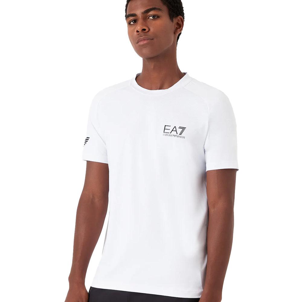EA7 Emporio Armani Tennis Pro VENTUS7 T-Shirt - White-SPIRALSEVEN DESIGNER MENSWEAR UK