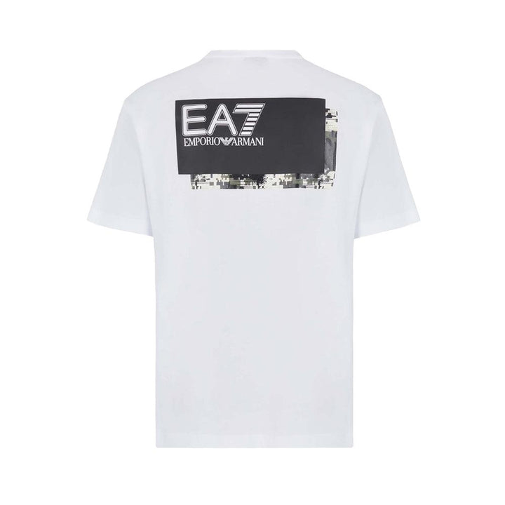 EA7 Emporio Armani Visibility Crew T-Shirt White-SPIRALSEVEN DESIGNER MENSWEAR UK