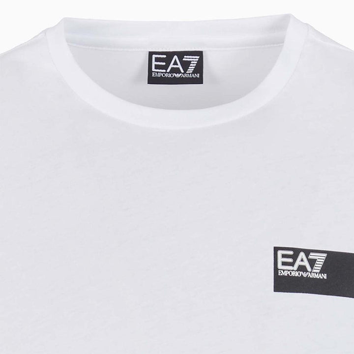 EA7 Emporio Armani Visibility Crew T-Shirt White-SPIRALSEVEN DESIGNER MENSWEAR UK