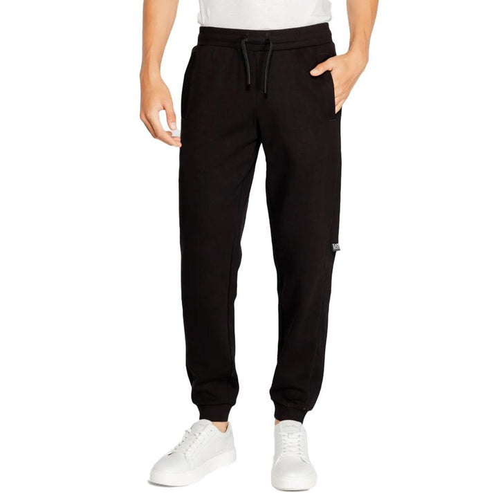 EA7 Emporio Armani Visibility Logo Joggers Black-SPIRALSEVEN DESIGNER MENSWEAR UK