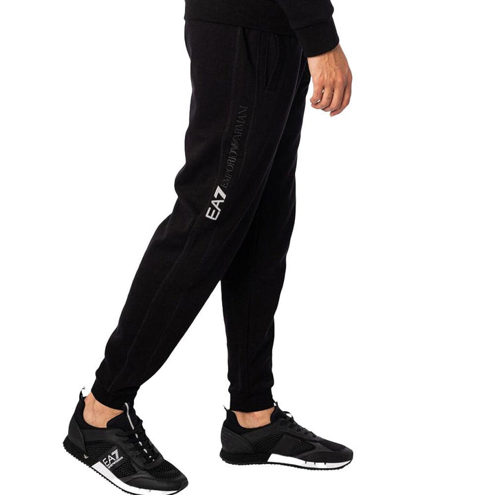 EA7 Emporio Armani Visibility Logo Joggers Black-SPIRALSEVEN DESIGNER MENSWEAR UK