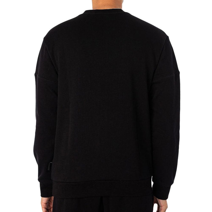 EA7 Emporio Armani Visibility Logo Sweatshirt Black-SPIRALSEVEN DESIGNER MENSWEAR UK