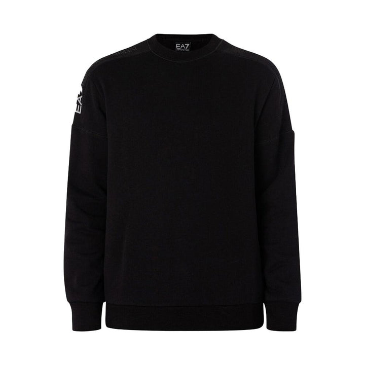 EA7 Emporio Armani Visibility Logo Sweatshirt Black-SPIRALSEVEN DESIGNER MENSWEAR UK