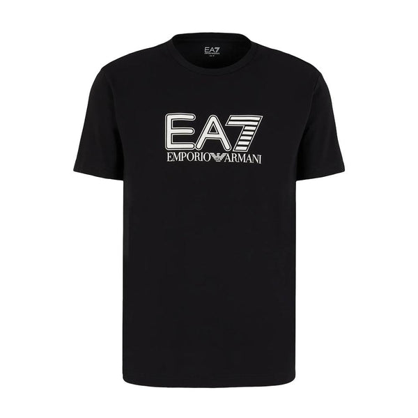 EA7 Emporio Armani Visibility Logo T-Shirt Black-SPIRALSEVEN DESIGNER MENSWEAR UK