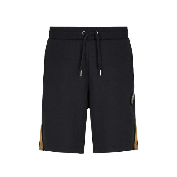 EA7 Emporio Armani World Of Football Bermuda Shorts - Black-SPIRALSEVEN DESIGNER MENSWEAR UK