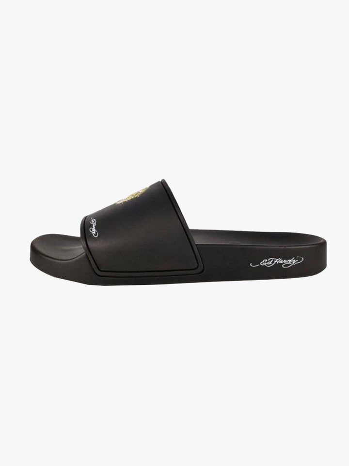 Ed Hardy Fierce Slides - Black-SPIRALSEVEN DESIGNER MENSWEAR UK