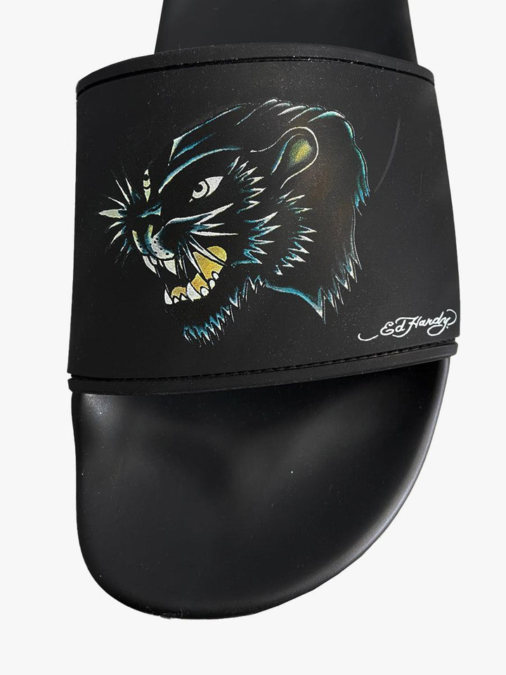 Ed Hardy Stealth Slides - Black-SPIRALSEVEN DESIGNER MENSWEAR UK