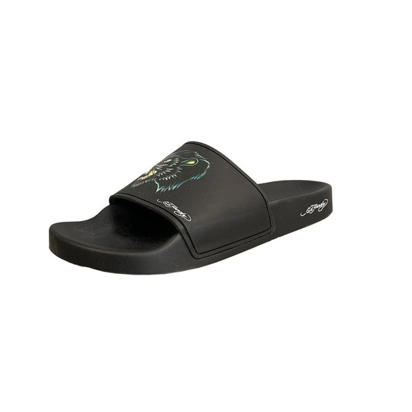 Ed Hardy Stealth Slides - Black-SPIRALSEVEN DESIGNER MENSWEAR UK