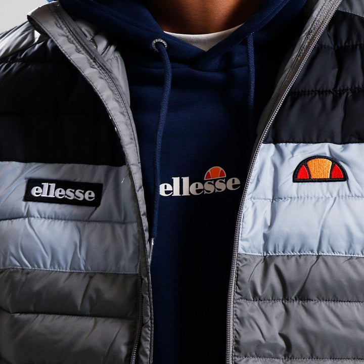 Ellesse Bardy Block Padded Gilet Grey-SPIRALSEVEN DESIGNER MENSWEAR UK