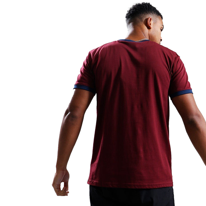 Ellesse Ferdorini T-Shirt Burgundy-SPIRALSEVEN DESIGNER MENSWEAR UK