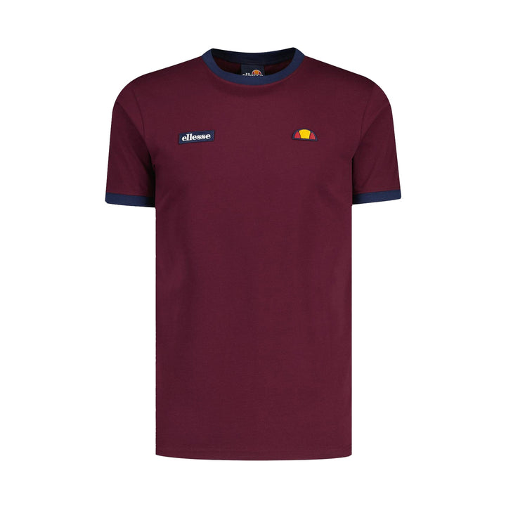 Ellesse Ferdorini T-Shirt Burgundy-SPIRALSEVEN DESIGNER MENSWEAR UK